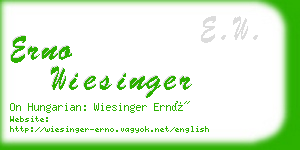 erno wiesinger business card